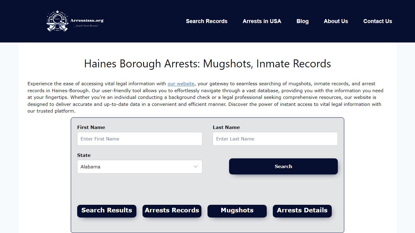 Haines Borough Arrests: Mugshots, Inmate Records - Arrests.org